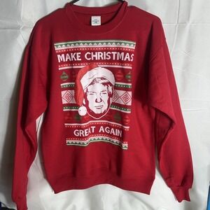 Make Christmas Great Again Trump Holiday Sweater Size Small